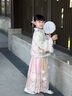 安妮優(yōu)兒（Anneyol）馬面裙女童漢服冬季2025新款古裝兒童秋冬裝國風(fēng)加厚旗袍裙拜年服 粉色 140 曬單實(shí)拍圖