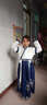 童兜逗漢服男童國學(xué)服兒童古裝中國風(fēng)三字經(jīng)開(kāi)筆禮演出服小學(xué)生書(shū)童春款 云飛鶴藏青直袖（130cm） 曬單實(shí)拍圖