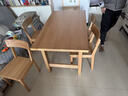 林氏家居原木風(fēng)大板實(shí)木餐桌家用長(cháng)方形飯桌子客廳橡木餐桌椅子全套CO1R 【原木色】餐桌1.4米+餐椅*4 曬單實(shí)拍圖