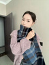 木舟魚(yú)2025新款尖貨英國100%羊毛格子圍巾冬季女款英倫風(fēng)圍脖生日禮物 黑白灰格 （100%純羊毛新格紋） 曬單實(shí)拍圖