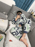 俊俊穗迪美（JUNJUNSUIDIMEI）睡衣男士秋冬季珊瑚絨加厚加絨大碼男款青少年學(xué)生卡通家居服套裝 絨-Z-0298柯南 L [小碼]身高160CM左右體重80-100斤 曬單實(shí)拍圖