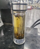 希樂(lè )雙層玻璃杯男女士茶水分離杯子大容量商務(wù)辦公泡茶杯彈蓋杯300ml  曬單實(shí)拍圖