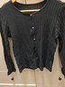 百圖betu女裝秋新款T恤圓領(lǐng)長(cháng)袖精致蝴蝶結紐扣針織T恤女2308T19 黑色 S （黑色預售11/10發(fā)貨） 曬單實(shí)拍圖