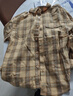 迷你巴拉巴拉男童長(cháng)袖襯衫2025新款寬松百搭格子柔軟寶寶上衣 黃色調00433 100 曬單實(shí)拍圖