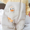 巴拉巴拉童裝嬰兒羽絨服連體衣寶寶2025新款冬裝加厚保暖哈衣爬服萌趣造型 咖色小鴨子-白鴨絨 90 cm-充絨量93g 曬單實(shí)拍圖
