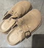COOLCHAP進(jìn)口牛反絨防潑手工厚底包頭拖鞋男女同款勃肯鞋女情侶鞋 月色沙丘  37 曬單實(shí)拍圖