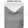 UR2025秋季新款女裝城市度假褶皺拼接蕾絲一字肩T恤UWJ450159 花灰 (面料微透) M 曬單實(shí)拍圖