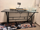 奧倫福特電腦桌臺式電競桌雙人游戲桌子辦公家用桌學(xué)習桌臥室書(shū)桌寫(xiě)字桌 【S6升級K腿】黑碳纖紋+黑架140cm 曬單實(shí)拍圖