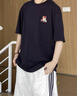 FILA 斐樂(lè )易烊千璽同款情侶款針織短袖衫2025夏季新款小狐貍寬松T恤 傳奇藍-NV 2XL 185/104A/XXL 曬單實(shí)拍圖