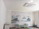 席精靈電視背景墻新中式壁布客廳壁紙定制壁畫(huà)大氣墻布新型墻紙千里江山 膚感絲絨布 曬單實(shí)拍圖