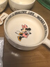 迪士尼正版復古餐具套裝米奇餐具套裝迪士尼餐具套裝精致可微波爐 復古米妮泡面手柄碗 曬單實(shí)拍圖