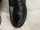 百麗通勤商務(wù)皮鞋2025男牛皮褶皺增高休閑鞋A1373AM4 黑色2  38 曬單實(shí)拍圖