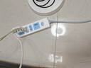 公牛插座 基礎藍白款 多孔長(cháng)線(xiàn)多功能電插板 分控開(kāi)關(guān)拖線(xiàn)板帶兒童保護門(mén)/新國標/排插/接線(xiàn)板 4位【店長(cháng)推薦】1.8米 GN-607 曬單實(shí)拍圖