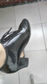 英之戀（yingzhilian）英之戀專(zhuān)業(yè)拉丁舞鞋女士真皮交誼摩登廣場(chǎng)舞蹈鞋四季軟底跳舞鞋子 黑色全皮【5cm跟高】 36 曬單實(shí)拍圖