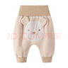 嬰兒加絨大PP褲秋裝外穿洋氣休閑褲外出高腰護肚男女寶寶褲子春秋 QY082杏 90 曬單實(shí)拍圖
