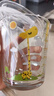 兒童家用水杯刻度學(xué)生耐熱吸管早餐杯奶粉杯微波爐玻璃杯子牛奶杯 牛奶杯杯子+蓋+吸管【款式隨機】 曬單實(shí)拍圖