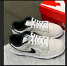 耐克女子輕便皮面運動(dòng)鞋冬季平底膠底板鞋NIKE DUNK LOW HV1800 101白/塵光子色/白/金屬銀/煤黑 41 曬單實(shí)拍圖
