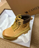 駱駝（CAMEL）大黃靴女時(shí)髦擦色粗跟戶外工裝馬丁靴 L24W076611 土黃(5孔) 36 曬單實(shí)拍圖