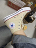 匡威（Converse）官方 All Star男女簡(jiǎn)約休閑板鞋高幫鞋小白鞋159484C 159484C 37.5 曬單實(shí)拍圖