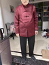 CANDYPRINCE 唐裝男中老年 老人過(guò)壽生日衣服 國風(fēng)爸爸裝外套 中式婚宴禮服 紫紅-上衣 2XL /175(男)-體重130-145斤 曬單實(shí)拍圖