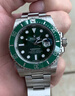 瑞士男表原裝手表男士運動(dòng)精鋼綠水鬼全自動(dòng)機械表時(shí)尚日志型男款 本色綠面 41mm 曬單實(shí)拍圖