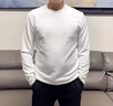 拇指白小T熱力加厚加絨長(cháng)袖T恤秋冬新款保暖百搭打底衫 男款白色 XL 曬單實(shí)拍圖
