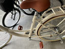 飛鴿（FLYING PIGEON）自行車(chē)成人通勤車(chē)自行車(chē)學(xué)生單車(chē)成人自行車(chē)通勤自行車(chē)女士自行車(chē) 標配奶油米|單速|(zhì)輻條輪+禮包 24寸適合150-170cm 曬單實(shí)拍圖