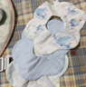 babycare嬰兒純棉口水巾花瓣圍嘴新生寶寶口水圍兜云端小狗3條裝28*28cm 曬單實(shí)拍圖