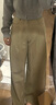 UR2025秋季新款女裝流光風(fēng)休閑寬松高腰闊腿褲UYU650066 卡其 XS 曬單實(shí)拍圖