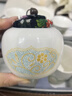 瓷牌茗茶具（cipaiming teaset）旅行茶具套裝戶(hù)外便攜式陶瓷快客杯一壺四杯辦公室功夫茶壺泡茶 白古茗1壺4杯+罐盤(pán)+棕皮包+巾夾 曬單實(shí)拍圖