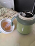 FGA富光兒童保溫杯寶寶吸管杯鴨嘴學(xué)飲杯316L不銹鋼喝水壺水杯子綠色 曬單實(shí)拍圖