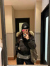 唐菓蜜羽絨棉服女2025冬季新款韓版連帽大毛領(lǐng)羽棉襖絨服小個子短款棉衣 黑色 M 曬單實拍圖
