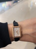 飛亞達（FIYTA）女士手表女 傾城系列小方表璀璨優(yōu)雅石英女表  生日禮物送媽媽 燕尾黑 曬單實(shí)拍圖
