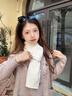 CACUSS純羊毛圍巾女士秋冬季高檔款保暖圍脖披肩外搭生日禮物禮盒裝米色 曬單實(shí)拍圖