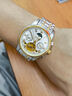 歐利時(shí)瑞士手表男士全自動(dòng)機械商務(wù)防水超薄精鋼鏤空潮流男表 間金白面【官方標配】 曬單實(shí)拍圖