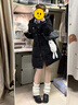 妙奕嘉棉服女冬季2025年新款中長(cháng)款黑色學(xué)院風(fēng)加厚外套小個(gè)子棉襖女棉衣 韓系黑色中長(cháng)款牛角扣羽絨棉服 S 曬單實(shí)拍圖