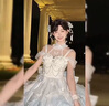 唐努烏現(xiàn)貨【天鵝絨】lolita套裝春款小清新禮服哥特風公主裙洛麗塔 【天鵝絨】裙子+拖尾+飛機盒 M 【90-115斤】 曬單實拍圖