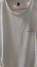 名創(chuàng)優(yōu)品（MINISO）男士長袖t恤重磅潮流簡約春秋季寬松大碼華夫格打底衫 白 L 曬單實拍圖