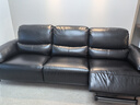 樂(lè )至寶LAZBOY真皮功能沙發(fā)零靠墻復古仿油蠟雙色細紋納帕皮歡樂(lè )谷692 極夜黑-2.77m-三人位雙電動(dòng)-7天 曬單實(shí)拍圖