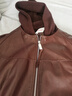 EP雅瑩2025新款女裝 高光綿羊皮短款可拆卸連帽短款皮衣外套P106A 咖啡色 XL 預售 曬單實(shí)拍圖