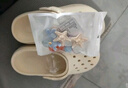 名創(chuàng  )優(yōu)品（MINISO）洞洞鞋男女夏季外穿涼鞋防滑厚底踩屎感包頭涼拖鞋 白色+海洋星星 曬單實(shí)拍圖