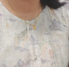 周大福鎖愿mini小鼻嘎荷花鎖包足金黃金吊墜女送生日禮物F236623 約0.95g計價(工費(fèi)280) 曬單實(shí)拍圖