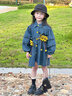 G.DUCKKIDS小黃鴨童裝女童秋裝牛仔連衣裙2025新款兒童春秋季洋氣女寶寶裙子 藍色 120 建議身高105-115cm 4-5周歲 曬單實(shí)拍圖