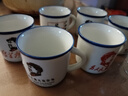 勤凱小茶杯陶瓷功夫茶具套裝仿搪瓷懷舊復古語(yǔ)錄杯帶把手小杯子白酒杯 一盒隨機六個(gè)圖案不重復 容量約7 曬單實(shí)拍圖