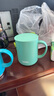 膳魔師（THERMOS）陶瓷保溫杯馬克咖啡杯440ml茶杯男女水杯子TCDG-451LC-GR(梅青) 曬單實(shí)拍圖