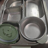 蘇泊爾（SUPOR）飯盒316不銹鋼自帶布包餐具學(xué)生上班族餐盤(pán)多分格不串味保溫飯盒 灰綠（含布包+餐具）2000ml 曬單實(shí)拍圖