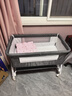 ANGI BABY新生兒嬰兒床帶尿布臺可拼接大床寶寶搖搖床可移動(dòng)多功能哄睡神器 莫蘭迪灰 尿布臺+椰棕棕墊+禮包 曬單實(shí)拍圖