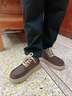 Aokang男士高幫板鞋2025冬季新款高端休閑鞋英倫潮流板鞋厚底增高男鞋 褐色 41 標準運動(dòng)鞋碼 曬單實(shí)拍圖