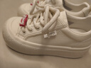卓詩(shī)尼厚底板鞋女2025年春季新款增高百搭學(xué)院大頭丑萌休閑面包鞋小白鞋 米白色 38 曬單實(shí)拍圖
