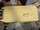 袋鼠（KANGAROO）多功能行李箱男女高顏值結(jié)實耐用學(xué)生旅行萬向輪拉桿箱密碼鎖皮箱 檸檬黃【多功能加厚抗摔】 20英寸 【登機(jī)箱】 曬單實拍圖